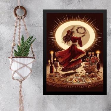 Imagem de Quadro Gravura Cigana - Ritual 24X18Cm - Com Vidro