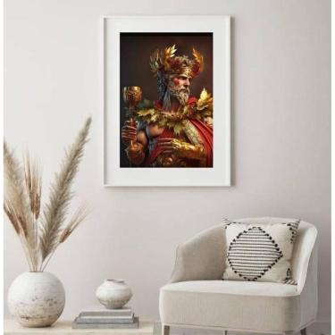 Imagem de Quadro Decorativo Deus Do Vinho Dionísio - 60X48Cm