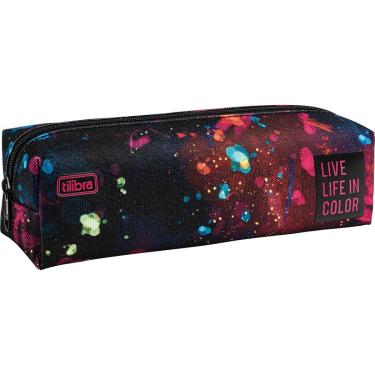 Imagem de ESTOJO SIMPLES M ACADEMIE SPLASHES PRETO TILIBRA