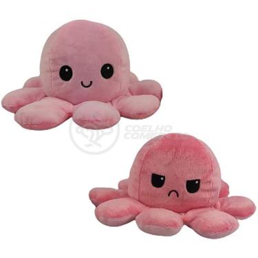 Imagem de Polvo Reversível De Pelúcia 2 Em 1 Tiktok Pink E Rosa
