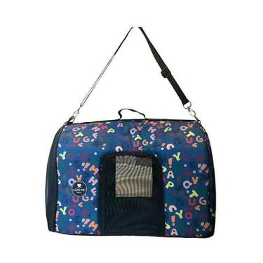 Imagem de Bolsa de Transporte I Love Pet Letras Marinho para Cães e Gatos - P - 