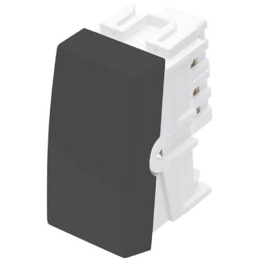 Imagem de Módulo Interruptor Simples Habitat Black 16 Amperes 250 Volts - 4027 - Fame