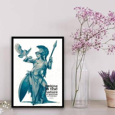 Imagem de Quadro Deusa Grega Athena 33X24Cm Preta