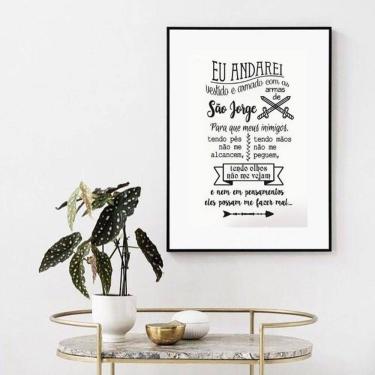 Imagem de Quadro Oração Para São Jorge - 60X48Cm