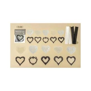 Imagem de Pacote De Adesivos Temáticos Em Preto E Branco Com 20 Peças Para Decor