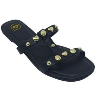 Imagem de Chinelo Molekinha Menina Infantil com Enfeites Dourados-Feminino