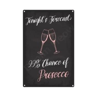 Imagem de Placa De Metal Vintage Prosecco: Decoração Para Pub E Bar, Arte De Par