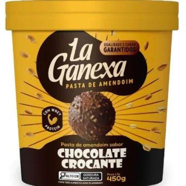 Imagem de Pasta de amendoim chocolate ao leite com whey 450g - La Ganexa