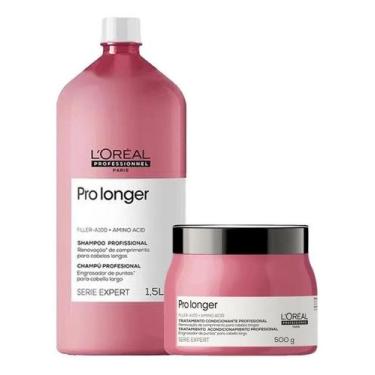 Imagem de Kit loreal pro longer shampoo 1500 ml e máscara 500 g - LOREAL PROFESS