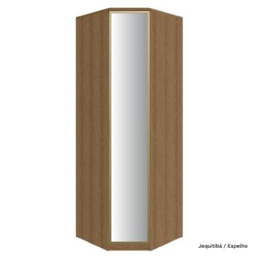 Imagem de Guarda Roupa Modulado 01 Porta Vidro Canto Obliquo 245cm Setiba - Móve