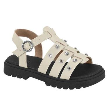 Imagem de Sandália Molekinha Casual - Infantil - Branco off - 33, Branco off, 33