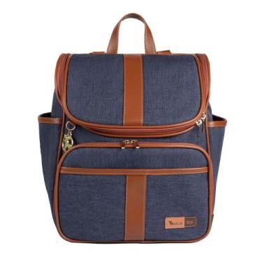 Imagem de Bolsa mochila maternidade multifuncional lebaby 2 em 1 jeans - Alce
