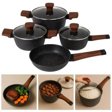 Imagem de Jogo de Panelas 4 Peças Em Cerâmica Antiaderente Por Indução - Clink