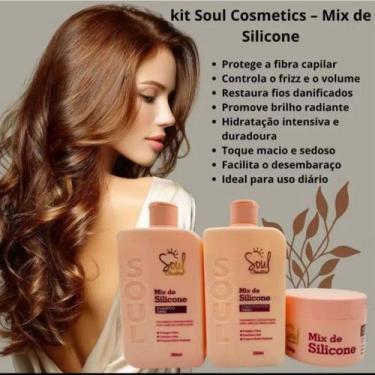 Imagem de Kit Mix de Silicone Soul Cosméticos  Tratamento Capilar Completo, KIT 