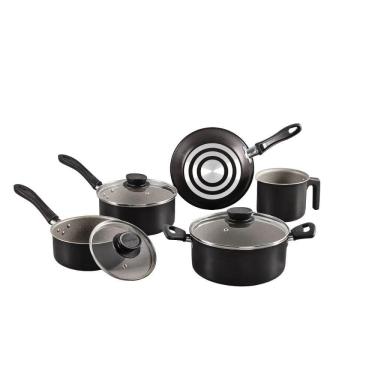 Imagem de Jogo de Panelas 5 peças Linz Preto - 28299/005 - Tramontina