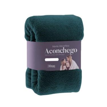 Imagem de Cobertor Manta Microfibra - Casal - Liso - Verde - 1,80m x 2,20m - Roz