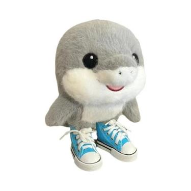 Imagem de Boneco De Pelúcia Tubarão Infantil De 23cm Com Sapatos, Brinquedo Ital