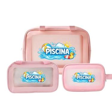Imagem de Kit Bolsas Necessaire Impermeável Transparente Piscina Praia - Mormino