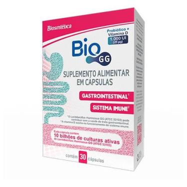 Imagem de Suplemento Alimentar Bio GG Probiótico + Vitamina D 1.000UI 30 Cápsula