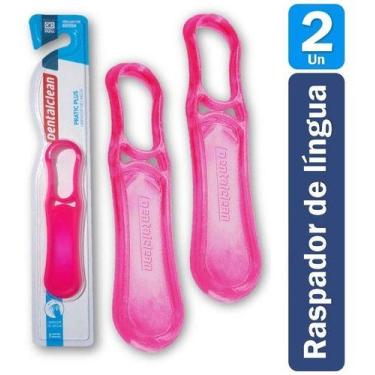 Imagem de Raspador Limpador De Língua Pink Dentalclean Kit 2 Unidades