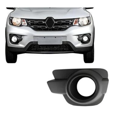 Imagem de Grade Moldura Farol Milha C/furo Renault Kwid 2018 2019 2020 - MJ