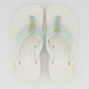 Imagem de Chinelo Kenner Kivah Branco e Turquesa-Unissex