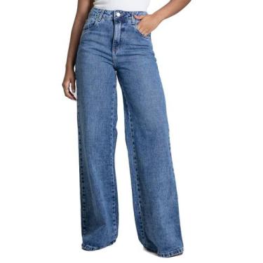 Imagem de Calça Jeans Sawary Wide Leg - 282954 - Azul br 38, Azul, 38