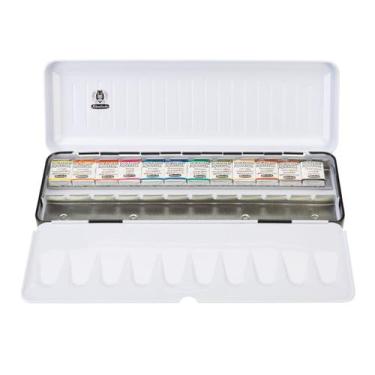 Imagem de Estojo De Metal Aquarela Schmincke Horadam Pastilha 12 Cores