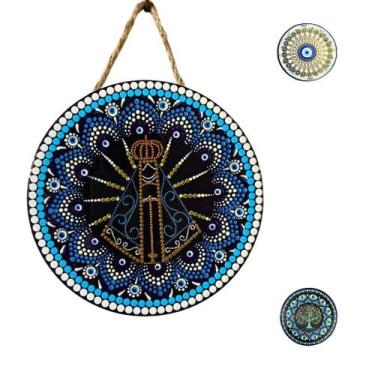 Imagem de Enfeite Porcelana Nossa Senhora Olho Grego Mandala - Zonacriativa, Nos