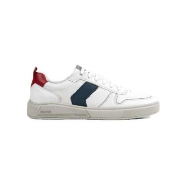 Imagem de Sapatenis Ferracini de Couro Masculina - Bcovermazul, Bco, Verm, Azul,