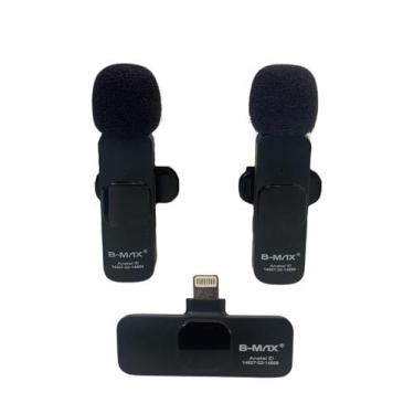 Imagem de Microfone Lapela Duplo Profissional Entrada IP - Bmax