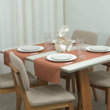 Imagem de Caminho de Mesa Essence Linho 130x40cm Páscoa Terracota Valle Distribuidora