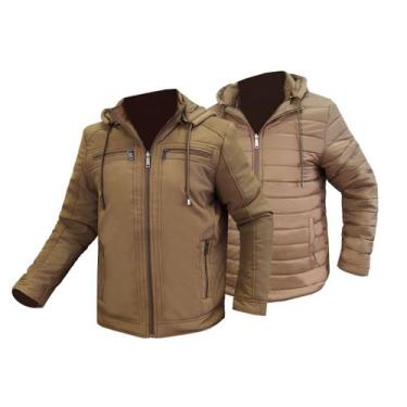 Imagem de Jaqueta Dupla Face Masculina Zayn Blusa Bobojaco Frio Casaco - KLIZZ, 
