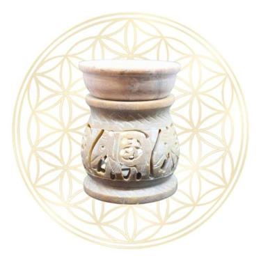 Imagem de Rechaud Difusor de Aromas Indiano de Pedra Sabão - Fluir, P - NATURAL
