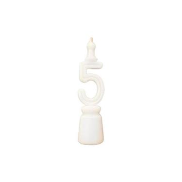 Imagem de Vela Aniv 5 Branca Bianco, Unico, Unico