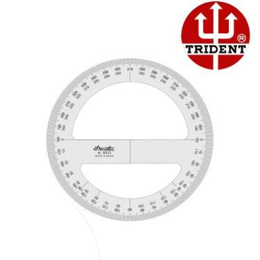 Imagem de Transferidor de Acrílico Trident 360/12 cm 8312