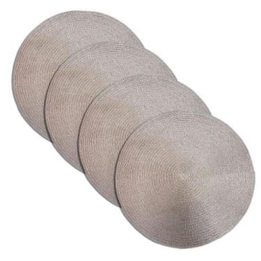 Imagem de Jogo americano pvc rio branco 38cm redondo 4pcs - Niazitex, Cobre