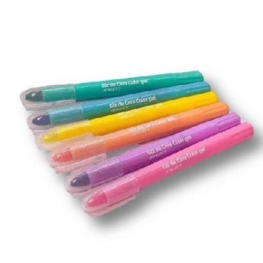 Imagem de Giz De Cera Color Gel 6 Cores Leonora Ref. 72320 Giz De Cera Color Gel