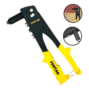 Imagem de Alicate Rebitador Manual 4 Bicos Rebitadeira Profissional Aço 25cm - N