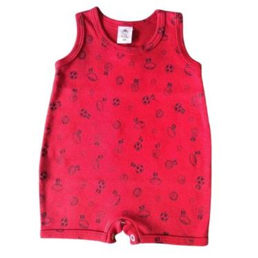 Imagem de Macacão Bebê Masculino Curto Esportes Piu Blu, Vermelho, RN