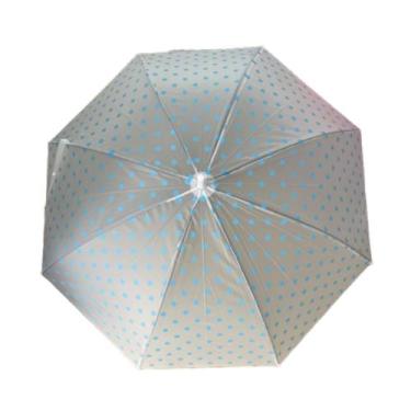 Imagem de Guarda Chuva HL Automático De Bolinha/poá com fundo transparente, Azul