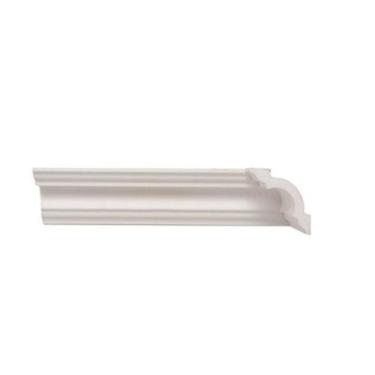 Imagem de Kit com 30 Barras Rodateto de Poliestireno 5CMX50MM Liso 60m Branco Ri