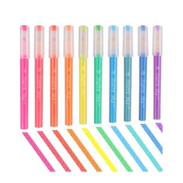 Imagem de Canetinhas glitter lettering kit 10 coloridas alta precisão - MLBpel