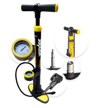 Imagem de Bomba de Ar Vonder 60cm Bico Duplo Encher Pneu de Bicicleta Bike Carro