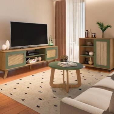 Imagem de Kit 3 Peças com Rack para TV até 75 Polegadas, Buffet e Mesa de Centro