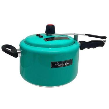 Imagem de Panela de Pressão de 5 Litros com 2 Válvulas de Segurança Verde Anis P