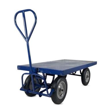 Imagem de Carro Plataforma com Tampo em Aço 450kg C-128-d - MUKE TOOLS, AZUL
