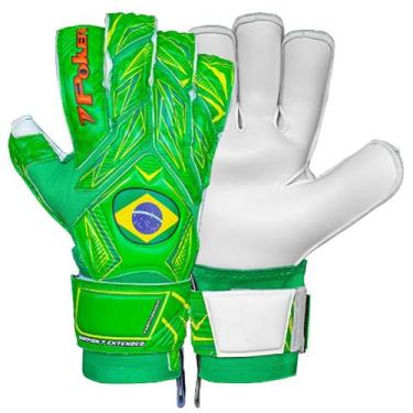 Imagem de Luva de Goleiro Poker Champion 7 Extended Campo Unissex, 11/gg, Verde