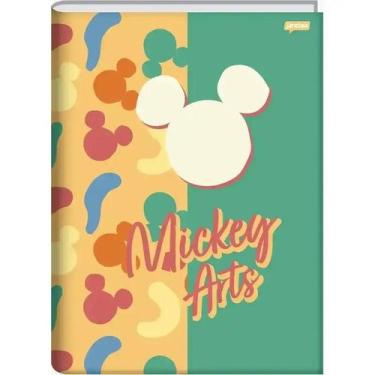 Imagem de Caderno Brochura 1/4 Mickey Arts 80F Capa Dura Jandaia -, Verde