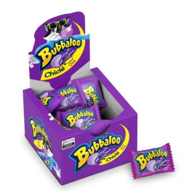 Imagem de Chiclete bubbaloo uva 300 g 60 unidades